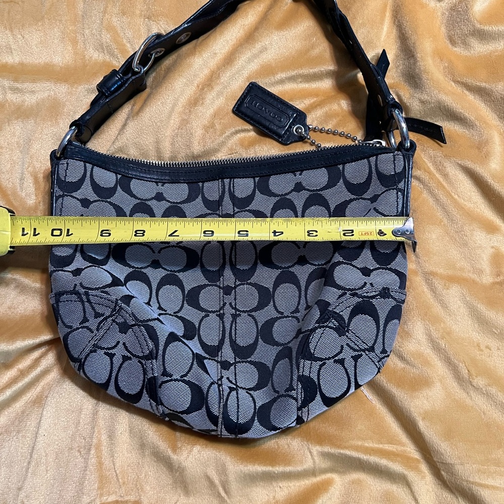 Coach Black Signature Hobo Braided Bag Monogram 11857 - Picture 8 of 9